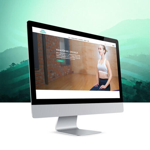 Ny hemsida till Flexyoga - Yoga för alla, skapad i publiceringsverktyget Yodo CMS.