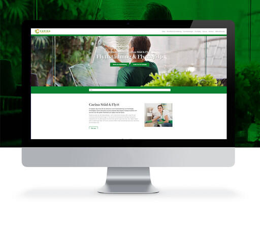 Carina Städ & Flytts nya hemsida ligger på plattformen Yodo CMS.